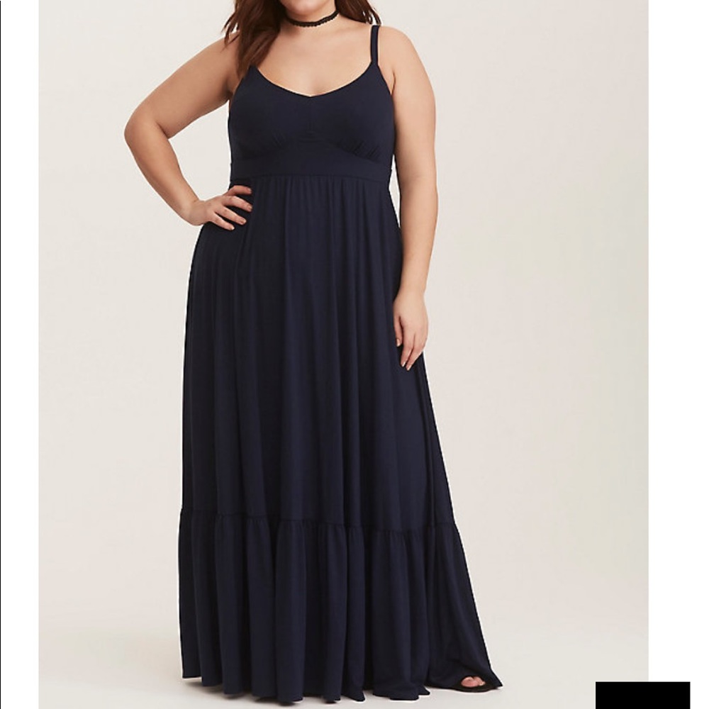 Torrid Navy Jersey Maxi Dress NWT